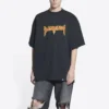 T-shirt de manga curta do Metallica, corte oversized, “Preto Laranja” 694576TMV881055