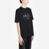 T-shirt de manga curta masculina Balenciaga Paris Love com estampado, espessura normal, preta 594579TGV431000