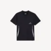 T-shirt de manga curta techwear para homem em azul-marinho/branco