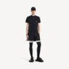 T-shirt de manga curta techwear para homem em azul-marinho/branco