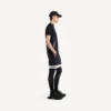 T-shirt de manga curta techwear para homem em azul-marinho/branco