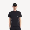 T-shirt de manga curta techwear para homem em azul-marinho/branco