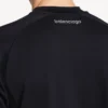 T-shirt de manga curta techwear para homem em azul-marinho/branco