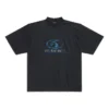T-shirt de surfista, corte médio «Black Blue» 764235TPVM31412