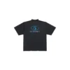 T-shirt de surfista, corte médio «Black Blue» 764235TPVM31412