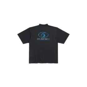 T-shirt de surfista, corte médio «Black Blue» 764235TPVM31412
