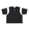 T-shirt desportiva B com corte largo «Preto e Branco» 699182TMVC41070