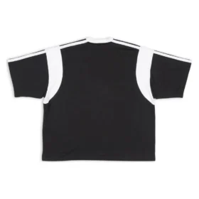 T-shirt desportiva B com corte largo «Preto e Branco» 699182TMVC41070
