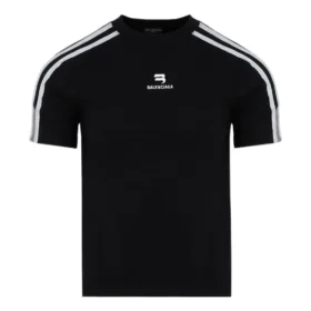 T-shirt desportiva B encolhida «Preto Branco» 704070TMVG43869