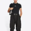 T-shirt desportiva B encolhida «Preto Branco» 704070TMVG43869