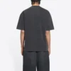 T-shirt desportiva de corte médio «Washed Black» 612966TLV991070