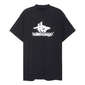 T-shirt desportivo em camadas, oversized «Black White» 739028TPVF21070