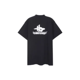 T-shirt desportivo em camadas, oversized «Black White» 739028TPVF21070