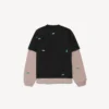 T-shirt dupla híbrida masculina «520 stickers» em preto/verde