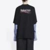 T-shirt em camadas da Political Campaign «Black» 698631TKVJ11070