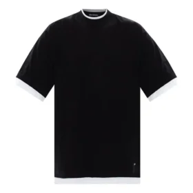 T-shirt em camadas Oversized «Preto Branco» 644693TIVG61070