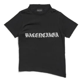 T-shirt encolhida estilo gótico «Black White» 788246TQVJ51569
