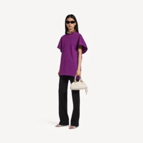T-shirt estruturada para mulher em violeta