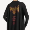 T-shirt feminina Balenciaga «Sacra Cœur» com cauda, em preto