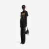 T-shirt feminina Balenciaga Sacra Cœur de corte médio em preto
