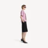 T-shirt feminina Balenciaga Sacra Cœur de corte médio em rosa antigo