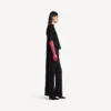T-shirt feminina com estampa de comboio em preto