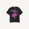 T-shirt feminina «Dream» de corte médio em preto