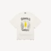 T-shirt feminina «Salon de Couture» com corte ajustado, na cor creme