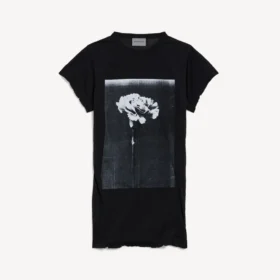 T-shirt feminina «The Song of the Highest Tower» com corte pequeno, em preto