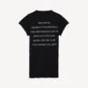 T-shirt feminina «The Song of the Highest Tower» com corte pequeno, em preto