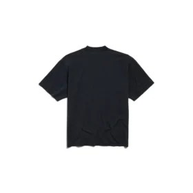T-shirt «I Love Paris & Balenciaga» de corte médio «Black Faded» 764235TRVU91041