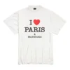 T-shirt «I Love Paris & Balenciaga» Oversized «Branca» 787349TRVU99012