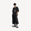 T-shirt masculina 3b de futebol com decote em V, oversized, em preto/antracite