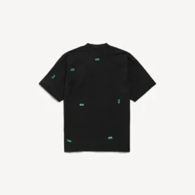 T-shirt masculina «520 Stickers» de corte médio em preto/verde