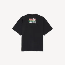 T-shirt masculina «Bumper Stickers» de corte médio, na cor preta T-shirt masculina «Bumper Stickers» de corte médio, na cor preta