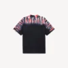 T-shirt masculina com efeito tie-dye extremo e corte médio, em preto