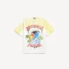 T-shirt masculina com estampado tie-dye extremo e corte médio, em branco