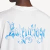 T-shirt masculina de corte médio com desenho esboçado, na cor branca