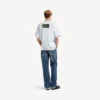T-shirt masculina de corte médio com design «Bumper Stickers» em branco