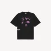 T-shirt masculina «i<3 u» de corte médio em preto