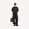 T-shirt masculina «i<3 u» de corte médio em preto