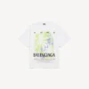 T-shirt masculina «The Window» de corte médio, na cor branca