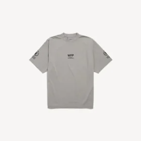 T-shirt masculina WFP de corte médio em cinzento Balenciaga