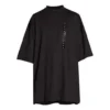 T-shirt Oversized com autocolante de tamanho «Preto» 720209TNVE41000