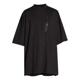 T-shirt Oversized com autocolante de tamanho «Preto» 720209TNVE41000