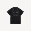 T-shirt oversized de futebol para homem em preto