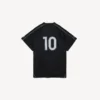 T-shirt oversized de futebol para homem em preto
