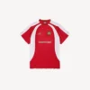 T-shirt oversized de futebol para homem em vermelho