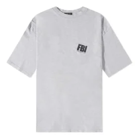 T-shirt Oversized do FBI «Cinza Mesclado Preto» 681314TLVG91380