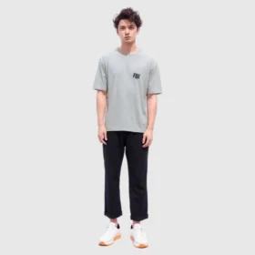 T-shirt Oversized do FBI «Cinza Mesclado Preto» 681314TLVG91380